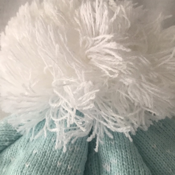 Care Bears Light Blue Knit Tuque With White Pom Pom Stitched Logo New With Tag - Picture 3 of 11
